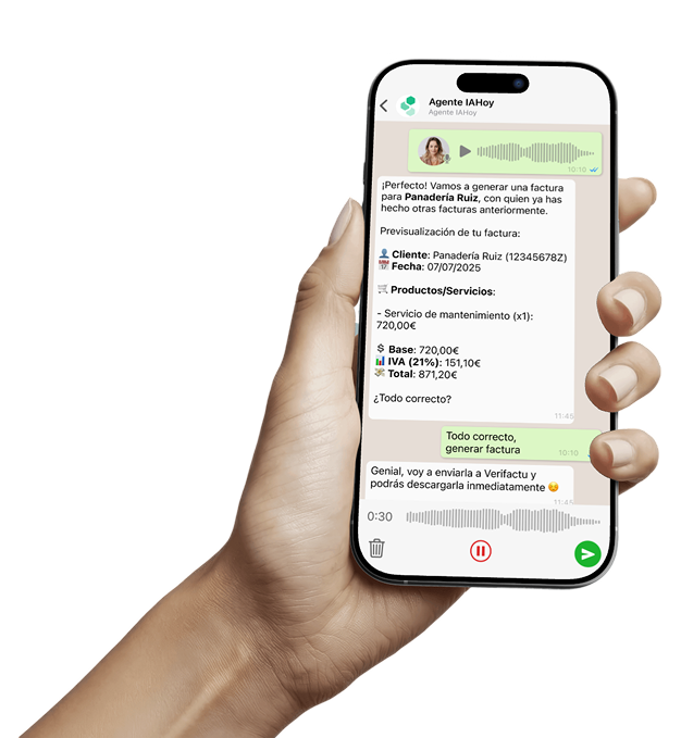 IAhoy para Autónomos - Interfaz y WhatsApp