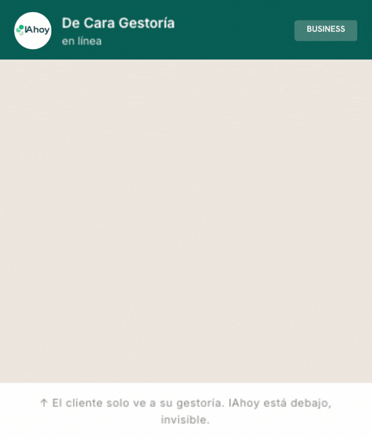 Conversación de WhatsApp Business con IAhoy